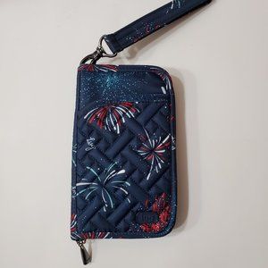 NWOT Lug Tandem 2 Passport Wallet Fireworks Blue
